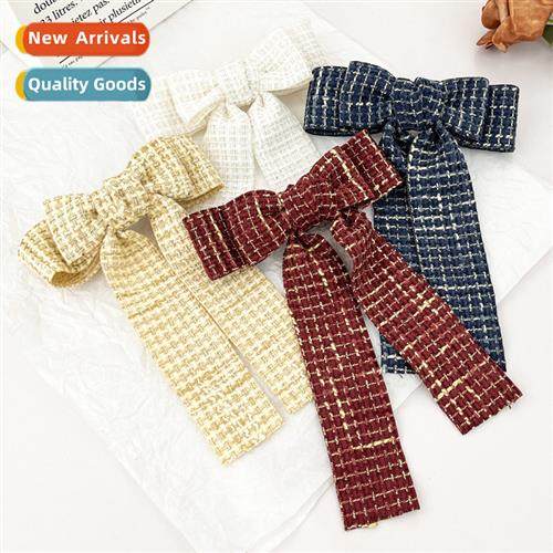 Autumn and winter models  small fragrant style pattern bow h
