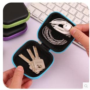 Multi-functial cell phe charger data cable storage bag mini