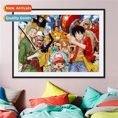 New carto anime characters Luffy full embroidery hmade simpl
