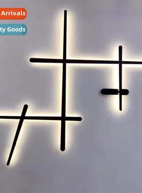 Scinavian minimalist sa background wall light living room sa