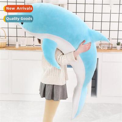 Dolphin Plush Doll Three colors available Pink Blue Gray Gif