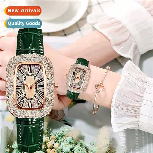 Womens Light Luxury Full Star Dove Egg Watch Goddess Fashi F