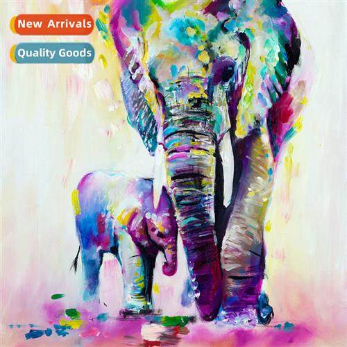 Diamd painting new DIY elephant mor  child full  round diamd