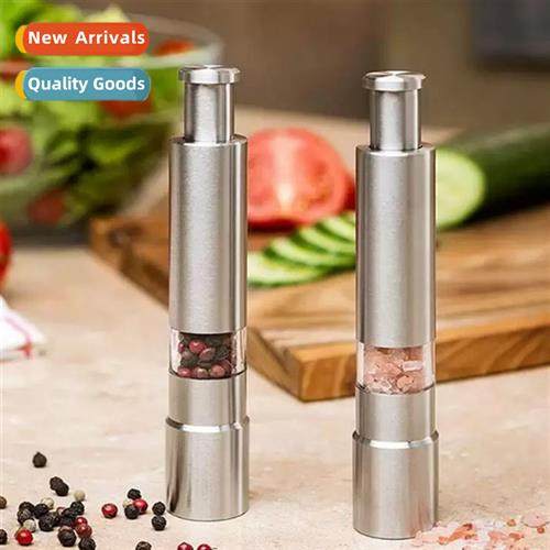 Pepper Grinder Manual Press Pepper Mill Stainless Steel Grin