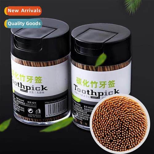 Household carbized toothpick disposable fru fork bamboo toot - 封面