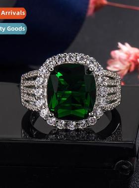 5 carat large sapphire ring female      fashi four claws ful