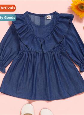 Girls Spring  Autumn 2021 new n small children doll collar l