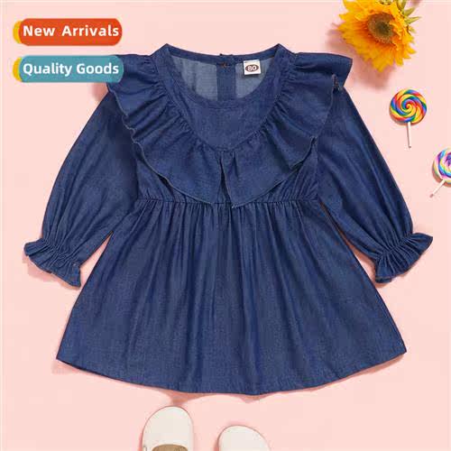 Girls Spring  Autumn 2021 new n small children doll collar l