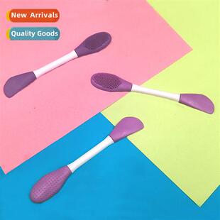 Dual-head silice mask brush massage cleaning face wash brush