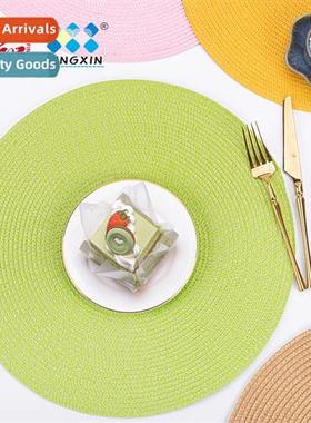 PP round h-woven placemats insulated table mats hotels  west