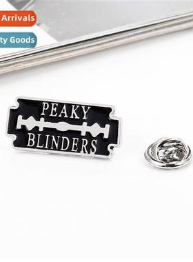 Peaky Blinders Bloodbath Gangster Brooch Blade Letter Alloy
