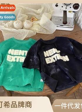 Childrens short-sleeved T-shirt boys summer baby Yangqi cott