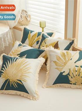 Home sa balcy living room tassel cushi set printing chaise l