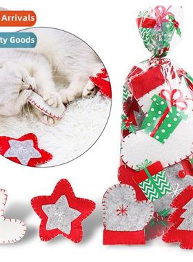Pet Christmas cat toy set cat muffin Christmas gift bag teas