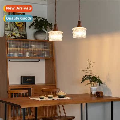 Scinavian simple walnut restaurant bar glass small chelier b