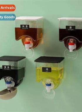 Transparent wall-mounted oil jars home kchen liquid seasing
