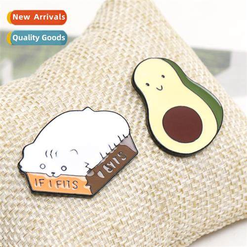 New fashi carto cute box cat avocado alloy brooch clothing a