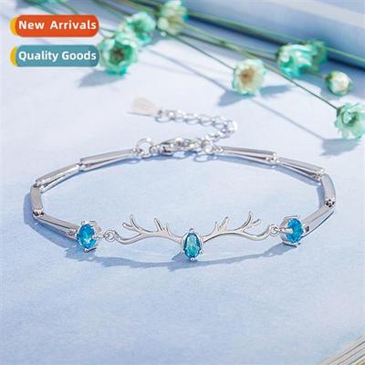n Style Forest Blue Crystal Antler Bracelet
