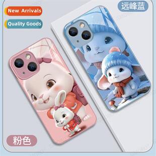 Bunny Apple 14promax Phe Case New iPhe 15 Cute 12pro13 Metal