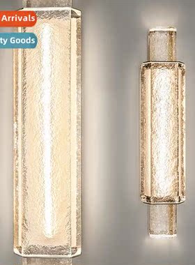 Post-modern light luxury crystal background wall living room