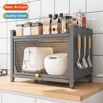 Kchen Countertop Shelf Spice Rack Microwave Oven Storage She