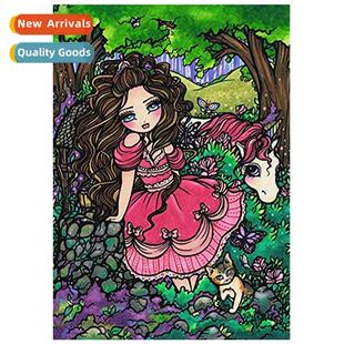 New small hmade cross stch animated girl full diamd painting