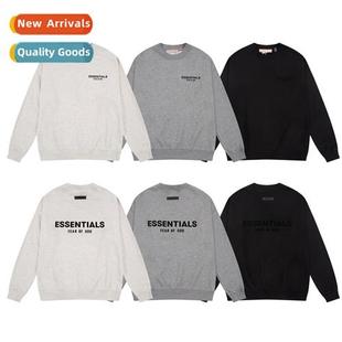 frt back neck FOG terry round Essentials logo Tide flocked