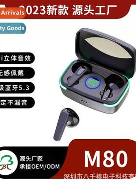 M80 Bluetooth Headset Wireless In-Ear wh Mobile Power TWS St