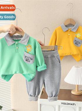 Boys spring  fall set 2023 new fall clothing baby children c