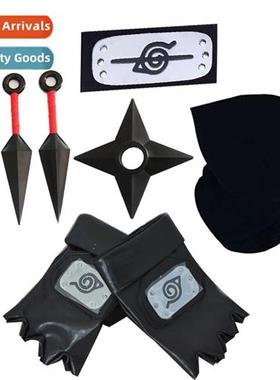 Anime Ninja Weaps Gloves Headband Bterless Kakashi Mask 4th