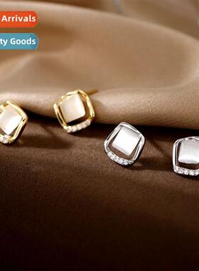 2022 new cats eye ste earrings light luxury atmosphere earri