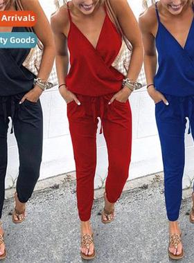 2021 spring  summer fashi casual lace-up pockets backless ha