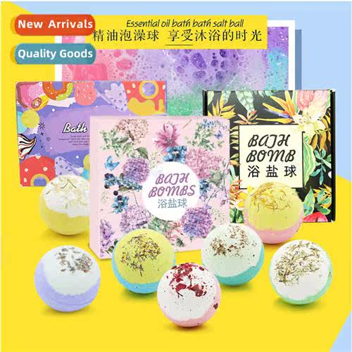 Childrens Bath Balls Gift Set Rose Dried Flower Essential Oi