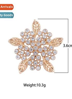 Jewelry wh diamds plant flower brooch ins set beat cute hund