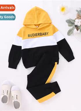 Girls Spring  Autumn 2021 new n letters printed hooded top +