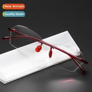blue light cut TR90 diam rimless anti glasses New presbyopia