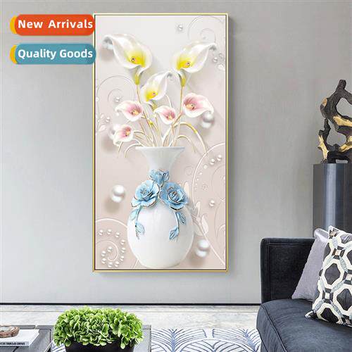 Cross stch new modern Chinese living room vertical calla lil