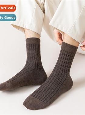 Business style formal socks high-grade plaid pattern cott an