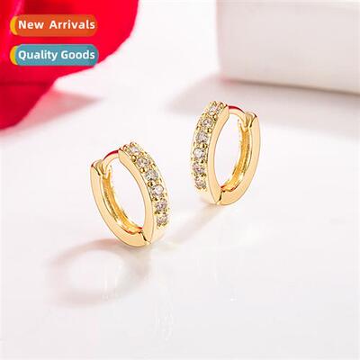 Persalized multi-color full  diamds single row earrings fema