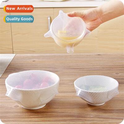 Transparent Silice Sealing Lid Refrigerator Cling Film Reusa