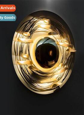 Modern light luxury wall art  living room background wall la