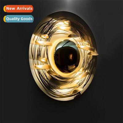 Modern light luxury wall art  living room background wall la