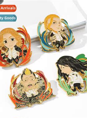 Binary Tokyo Avengers pin Sanoji Ken Keisuke Shuuji metal ba