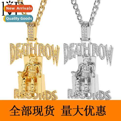 New DEATHROW/RECORDS Priser Necklace Cubic Zirc Pendant Tren