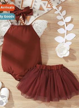 Girls spring  autumn  2022 new n explosi solid color fly sle