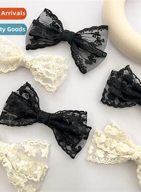 2023 new double lace bow hairpin ins temperament hundred lov