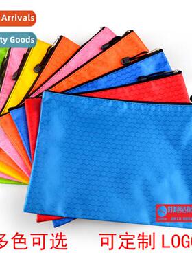 A4 ball pattern file bag zipper bag canvas bag waterpro data