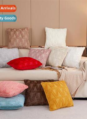 Plush embroidery ins style sa pillow set fice nap waist cush