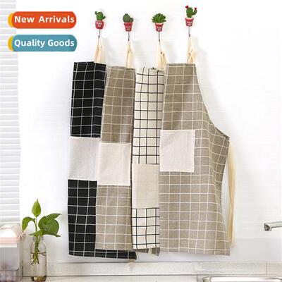 Kchen linen apr anti-oil thickened waist cooking protective