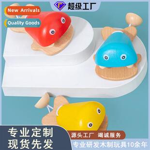 Wooden beech Orff childrens musical instruments music rattle